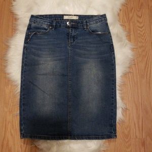 Midi Jean Skirt